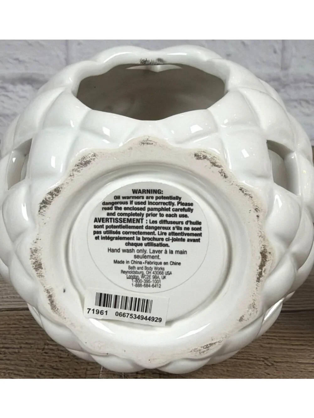 Bath & Body Works Pair Ceramic Pineapple Set Of 2 Candle Holders Oil Wax Warmer